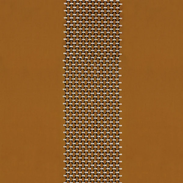 Jourdain Fabric - Mordore / Noir De Lune by orange striped embroideried fabric from Casamance