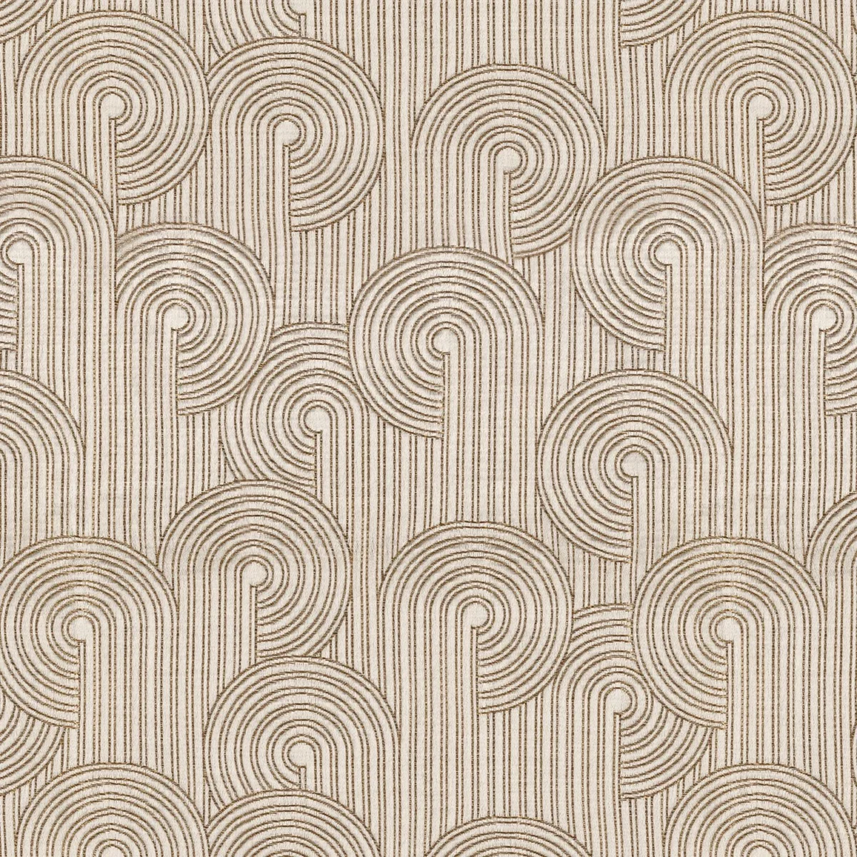 neutral geometric jacquard fabric from Casamance