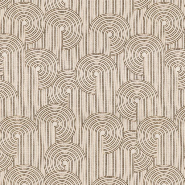 neutral geometric jacquard fabric from Casamance