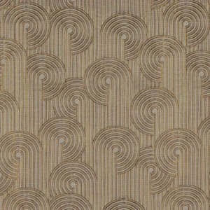brown geometric jacquard fabric from Casamance