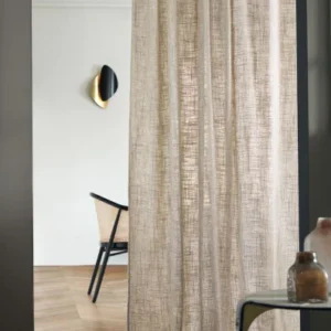 white plain curtain with