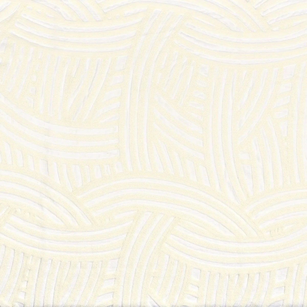 Caravane Fabric - Blanc by white misc embroideried fabric from Casamance