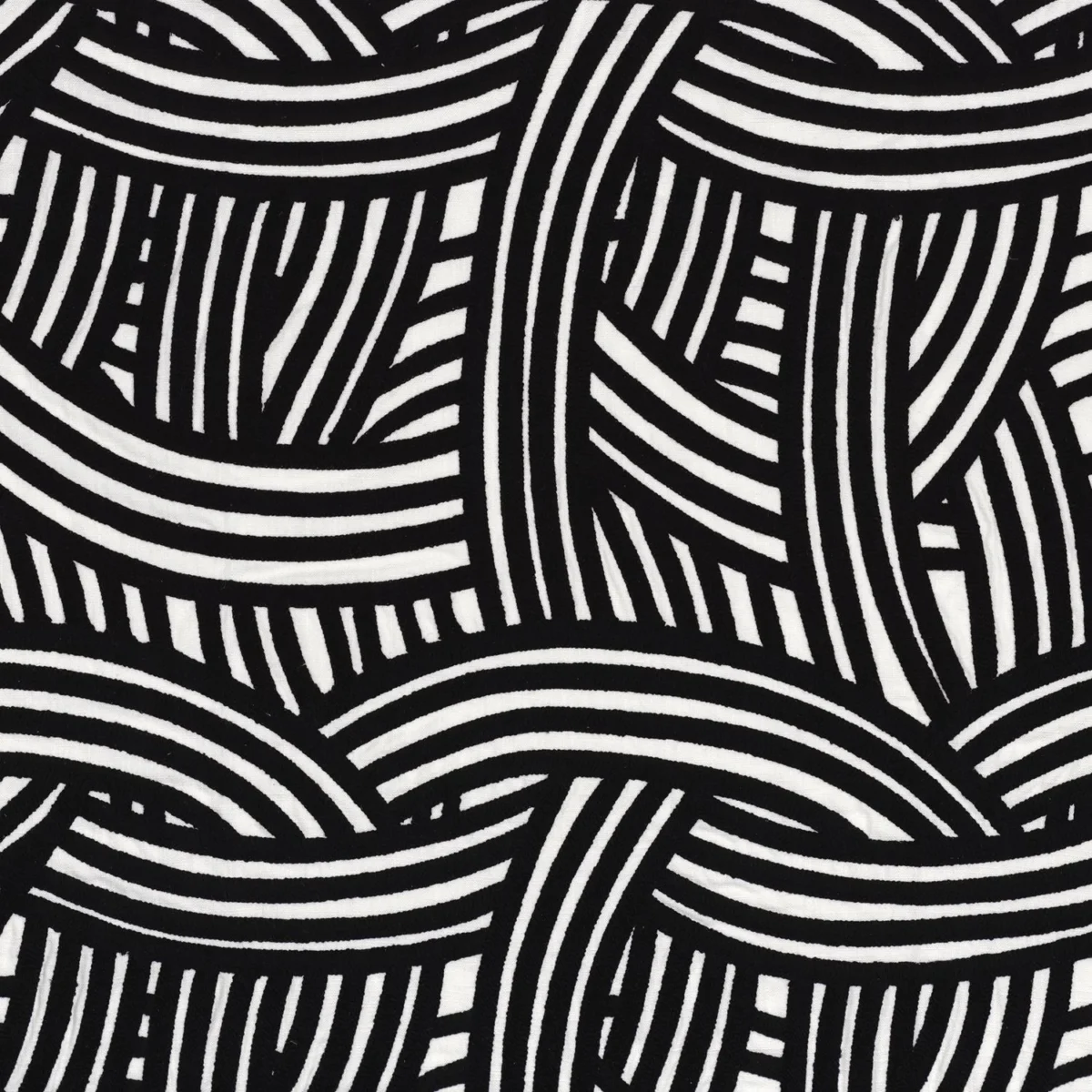black-grey misc embroideried fabric from Casamance