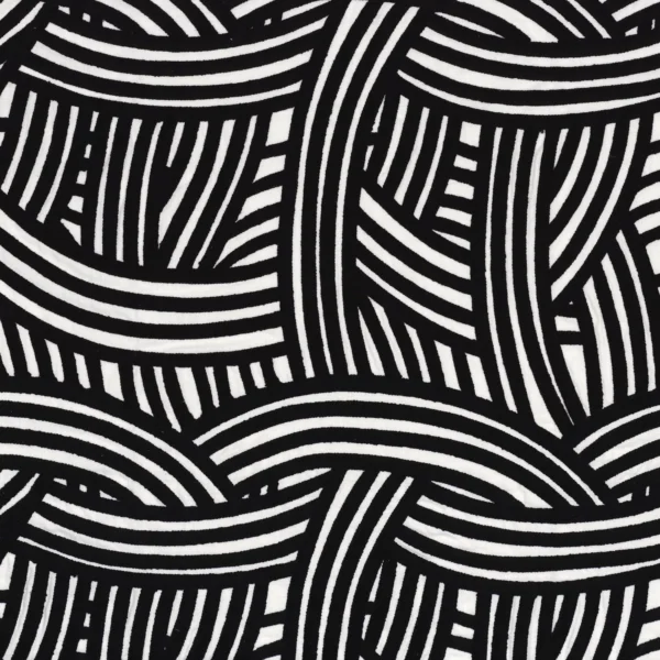black-grey misc embroideried fabric from Casamance