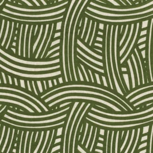 green misc embroideried fabric from Casamance