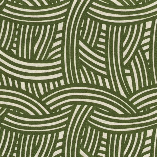 Caravane Fabric - Kaki by green misc embroideried fabric from Casamance
