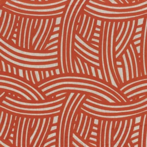 orange misc embroideried fabric from Casamance