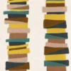 yellow striped embroideried fabric from Casamance
