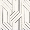 black-grey geometric embroideried fabric from Casamance