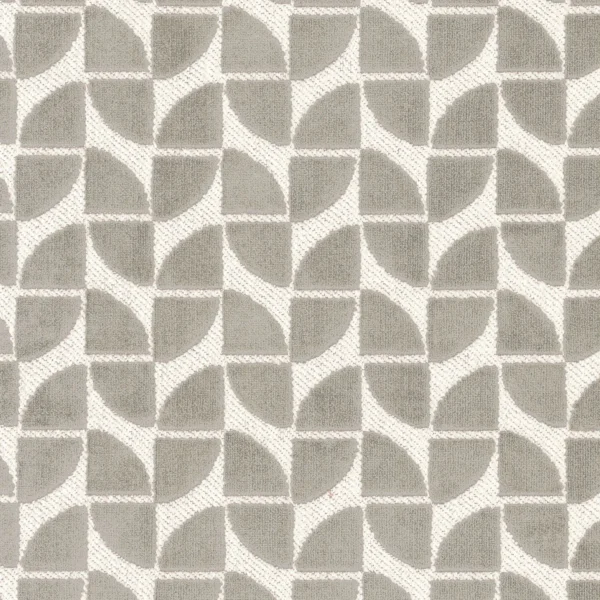 black-grey geometric velvet-chenille fabric from Casamance