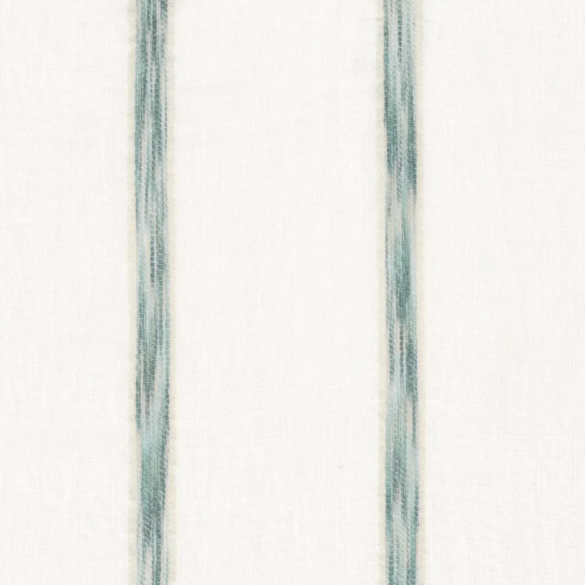 Zana Fabric - Blanc / Celadon by black-grey striped voile-sheer fabric from Casamance