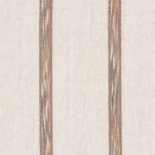 Zana Fabric - Beige / Nude by brown striped voile-sheer fabric from Casamance