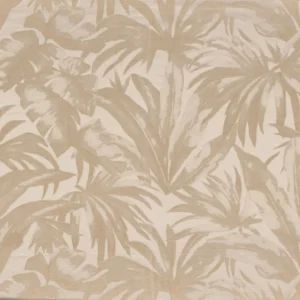 neutral botanical jacquard fabric from Casamance
