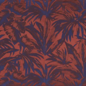 purple botanical jacquard fabric from Casamance