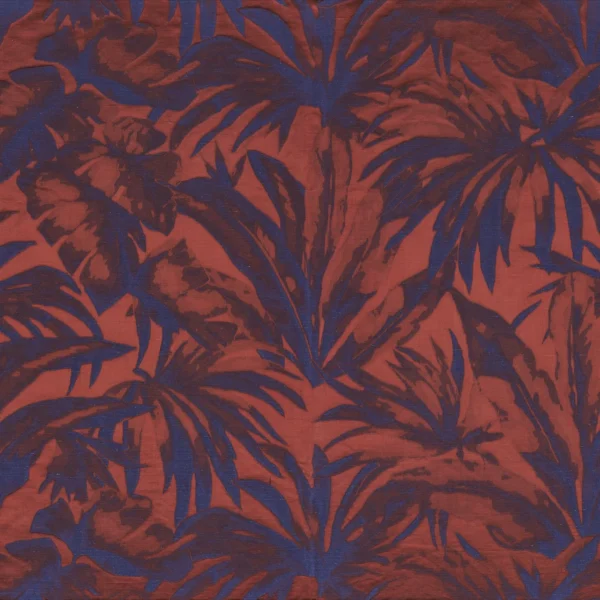 Maravilla Fabric - Marine by purple botanical jacquard fabric from Casamance
