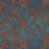 blue botanical jacquard fabric from Casamance