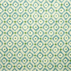 blue checked linen fabric from Linwood Fabrics