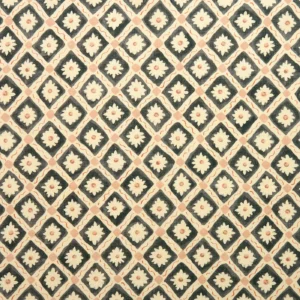 black-grey checked linen fabric from Linwood Fabrics