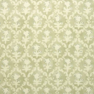 green traditional linen fabric from Linwood Fabrics