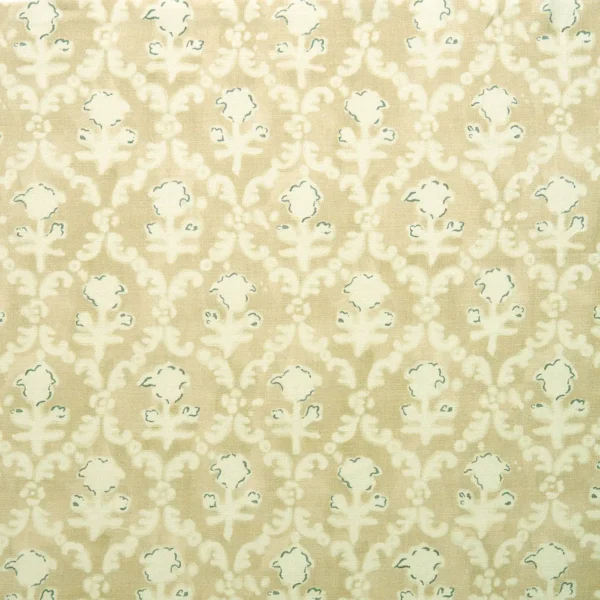 Hinako Fabric - Barley by yellow traditional linen fabric from Linwood Fabrics