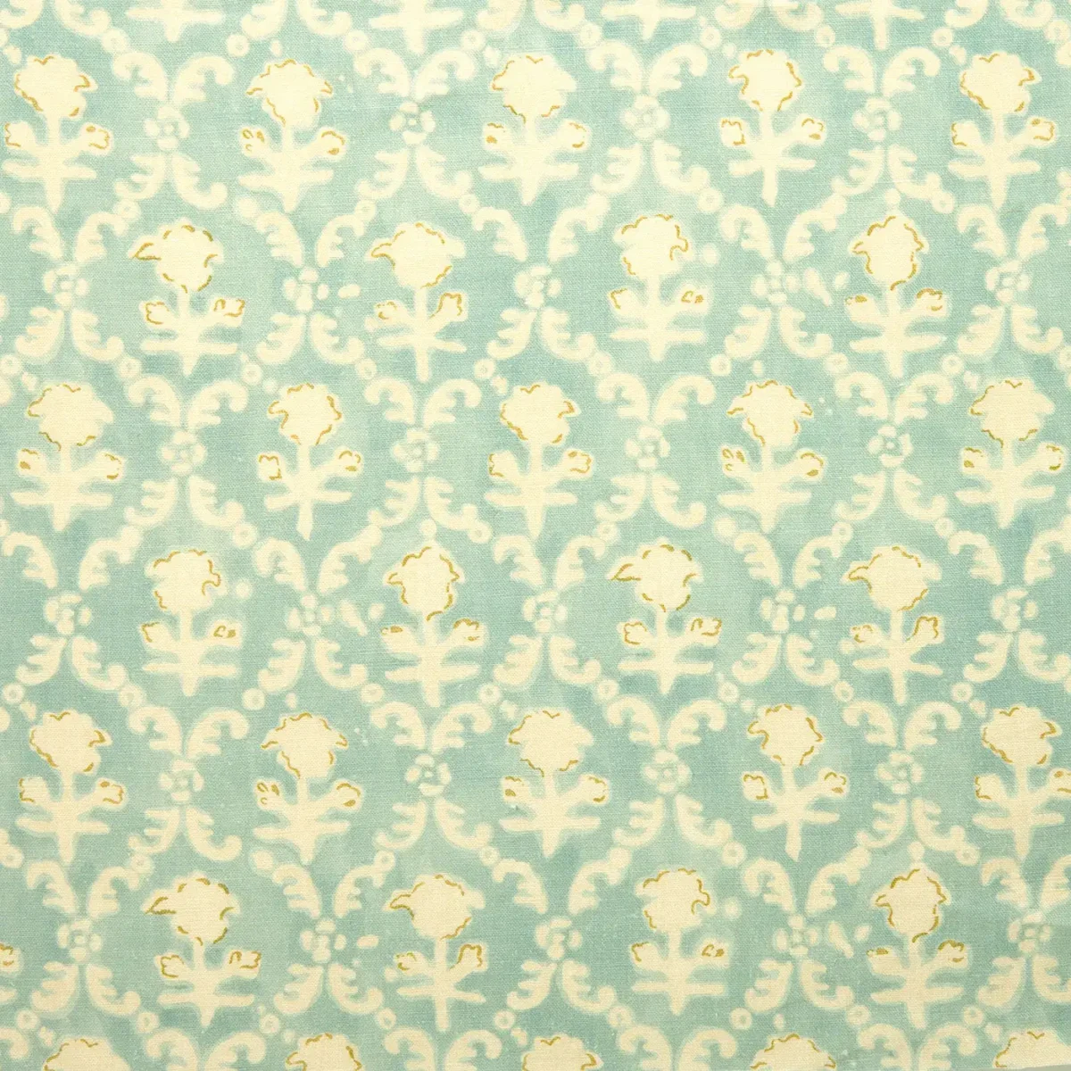blue traditional linen fabric from Linwood Fabrics