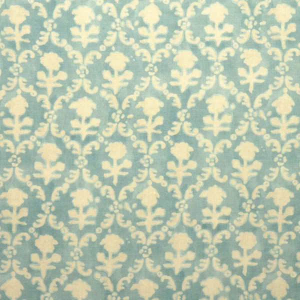 blue traditional linen fabric from Linwood Fabrics