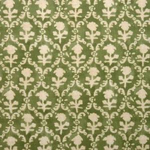green traditional linen fabric from Linwood Fabrics