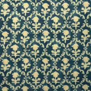 blue traditional linen fabric from Linwood Fabrics