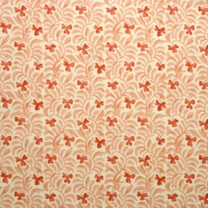 red botanical linen fabric from Linwood Fabrics