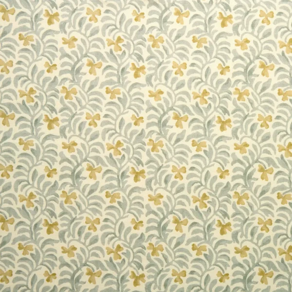 Yala Fabric - Rockery by yellow botanical linen fabric from Linwood Fabrics