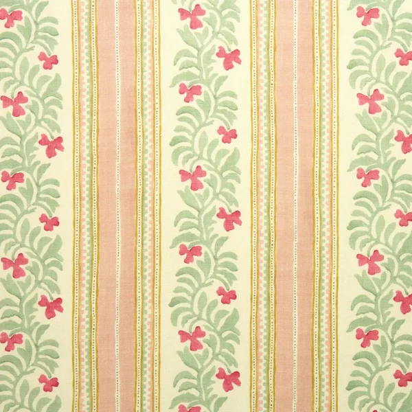 Yala Stripe Fabric - Tulip by pink striped linen fabric from Linwood Fabrics