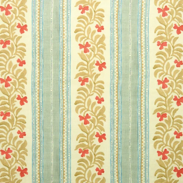 Yala Stripe Fabric - Cardinal by blue striped linen fabric from Linwood Fabrics