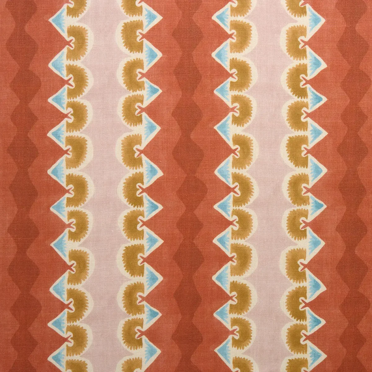 red striped linen fabric from Linwood Fabrics