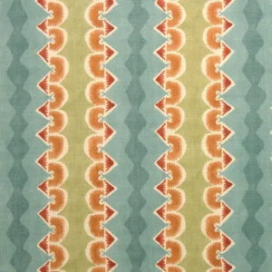 blue striped linen fabric from Linwood Fabrics