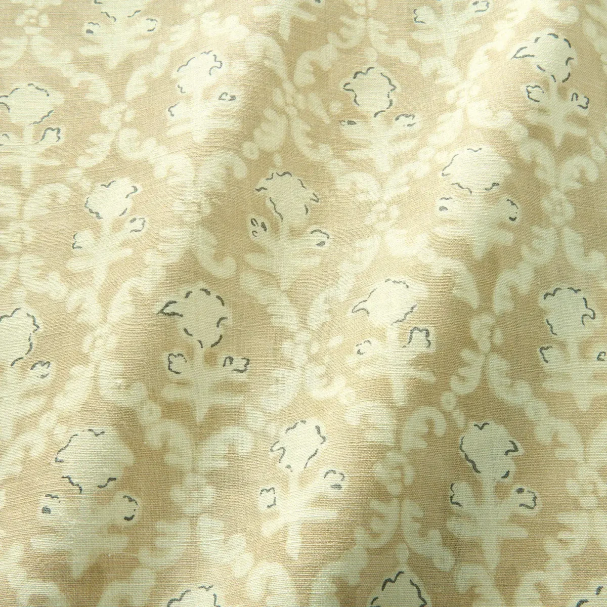 yellow traditional fabric with wave