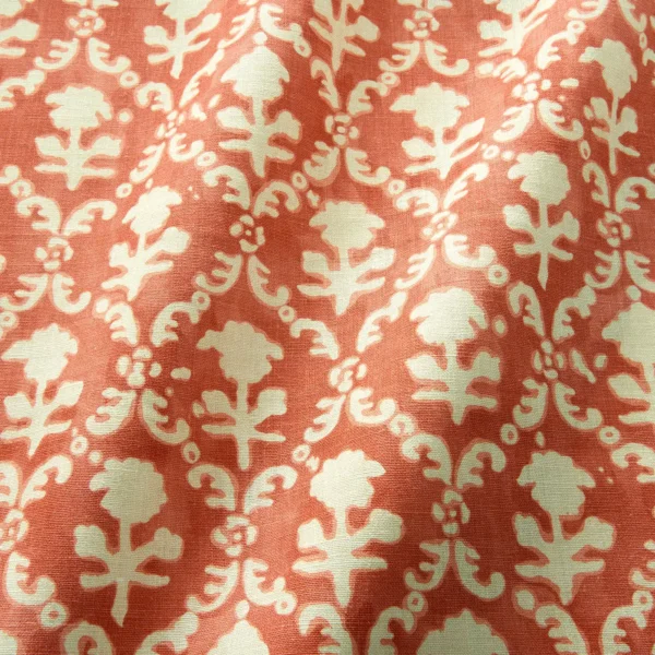 red traditional fabric with wave