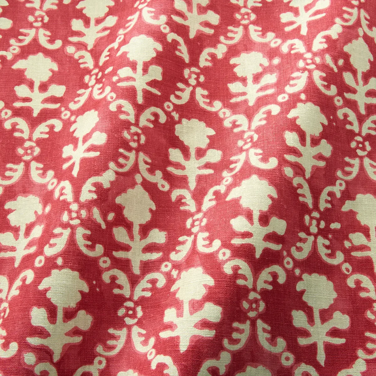 Hinako Fabric - Dragon Fruit by red traditional fabric with wave