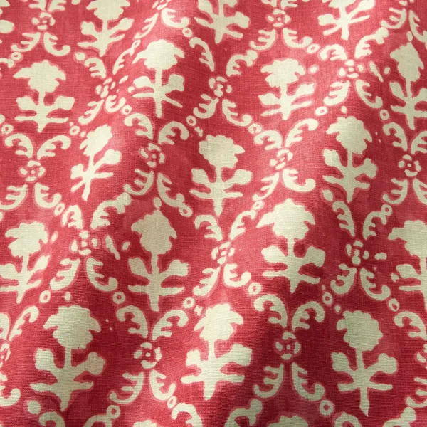 Hinako Fabric - Dragon Fruit by red traditional fabric with wave