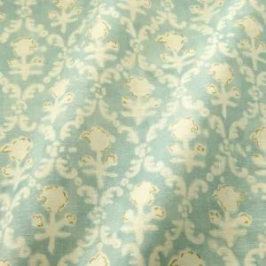 blue traditional fabric with wave