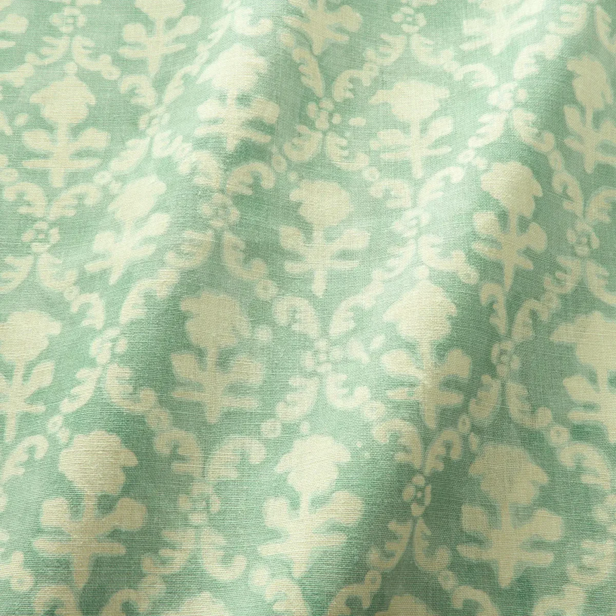 blue traditional fabric with wave