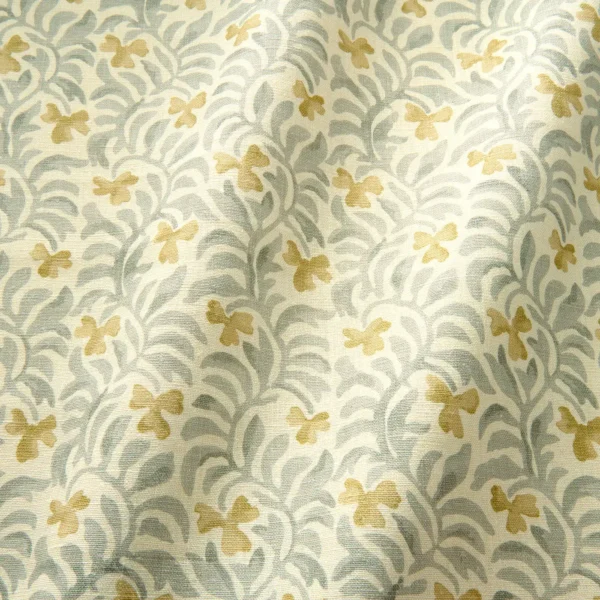Yala Fabric - Rockery by yellow botanical fabric with wave