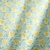 yellow botanical fabric with wave