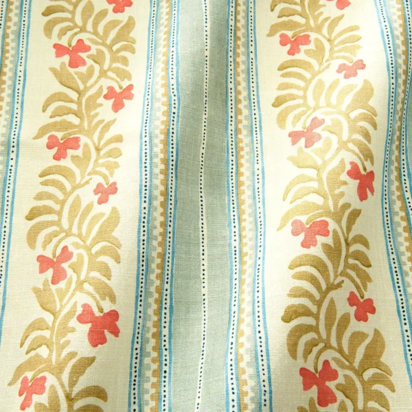 Yala Stripe Fabric - Cardinal by blue striped fabric with wave