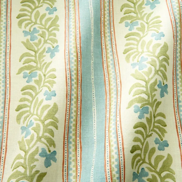 Yala Stripe Fabric - Spring by blue striped fabric with wave