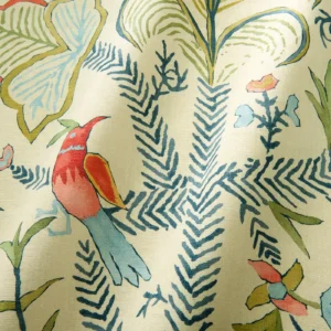 green animal fabric with wave