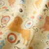 yellow animal fabric with wave