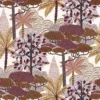 purple botanical wallpaper from casamance