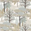 blue botanical wallpaper from casamance