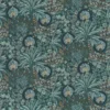 blue botanical wallpaper from casamance