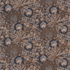 brown botanical wallpaper from casamance